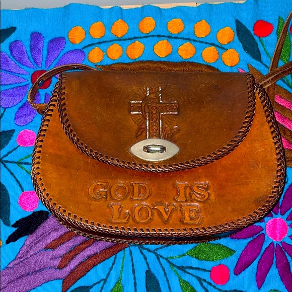 Vintage 1960’s leather hand tooled purse - Picture 1 of 4